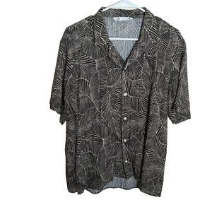 Zara Shirt Men's Large Printed Short Sleeve Button Collared Resort Summer